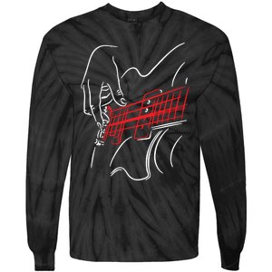 Acoustic Guitar Guitarist Shirts Bass Player Musician Gift Tie-Dye Long Sleeve Shirt