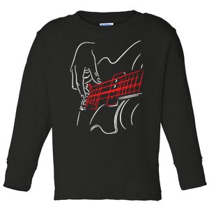 Acoustic Guitar Guitarist Shirts Bass Player Musician Gift Toddler Long Sleeve Shirt