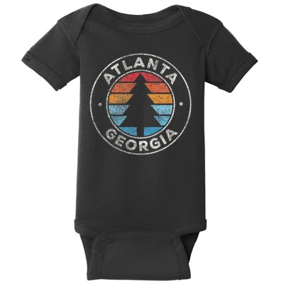 Atlanta Georgia Ga Vintage Graphic Retro 70s Baby Bodysuit