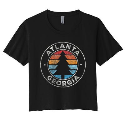 Atlanta Georgia Ga Vintage Graphic Retro 70s Crop Top