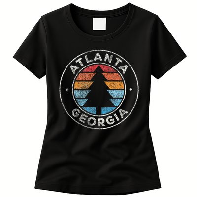 Atlanta Georgia Ga Vintage Graphic Retro 70s Womens T-Shirt