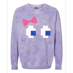 Arcade Game Ghost Eyes Halloween Costume Colorblast Crewneck Sweatshirt