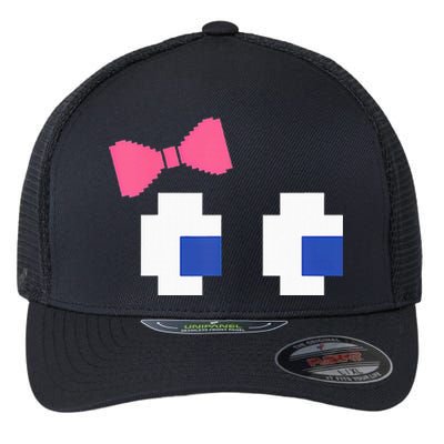 Arcade Game Ghost Eyes Halloween Costume Flexfit Unipanel Trucker Cap