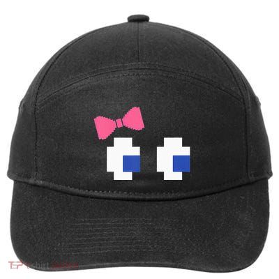 Arcade Game Ghost Eyes Halloween Costume 7-Panel Snapback Hat