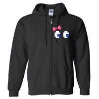 Arcade Game Ghost Eyes Halloween Costume Full Zip Hoodie