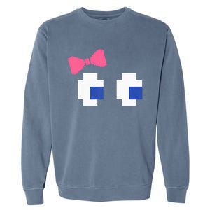 Arcade Game Ghost Eyes Halloween Costume Garment-Dyed Sweatshirt