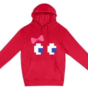 Arcade Game Ghost Eyes Halloween Costume Premium Pullover Hoodie