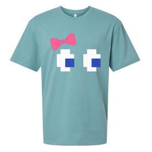 Arcade Game Ghost Eyes Halloween Costume Sueded Cloud Jersey T-Shirt