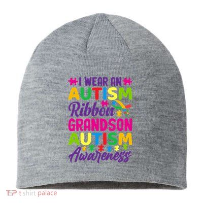 Autism Grandson Gift From Grandfather Autism Grandson Gift From Grandmother Sustainable Beanie