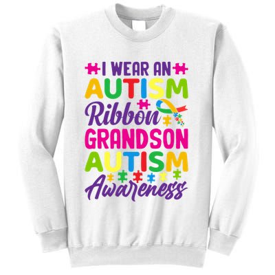Autism Grandson Gift From Grandfather Autism Grandson Gift From Grandmother Sweatshirt