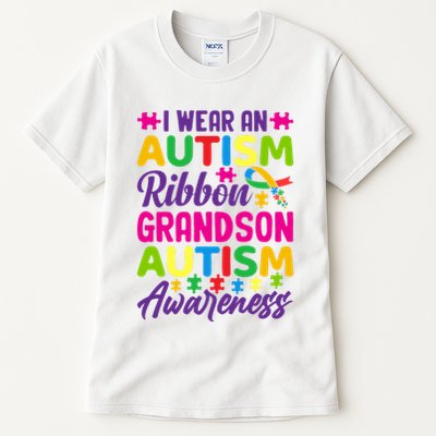 Autism Grandson Gift From Grandfather Autism Grandson Gift From Grandmother Tall T-Shirt