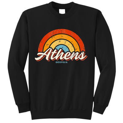 Athens Georgia GA Vintage Rainbow Retro 70s Sweatshirt