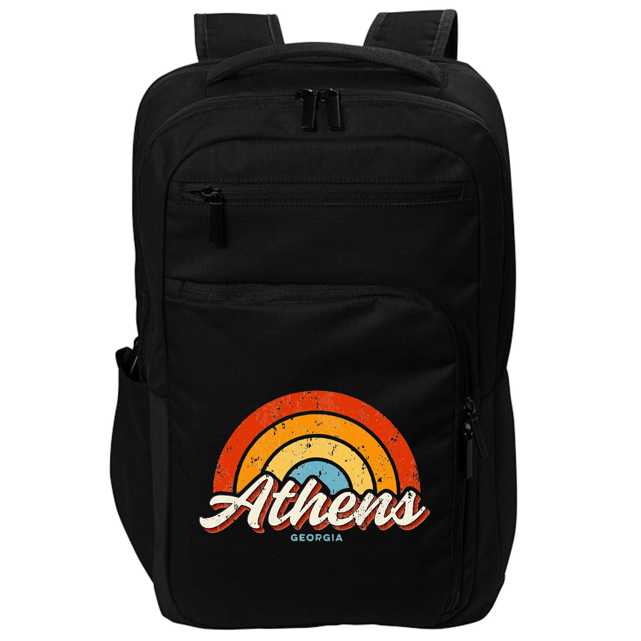 Athens Georgia GA Vintage Rainbow Retro 70s Impact Tech Backpack