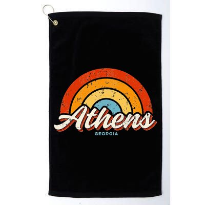 Athens Georgia GA Vintage Rainbow Retro 70s Golf Towel
