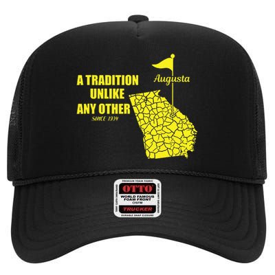 Augusta Georgia Golfing Golf In April High Crown Mesh Back Trucker Hat