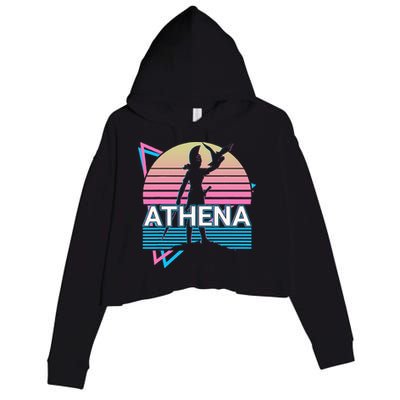 Athena Greek Goddess Of Wisdom And War Crop Fleece Hoodie