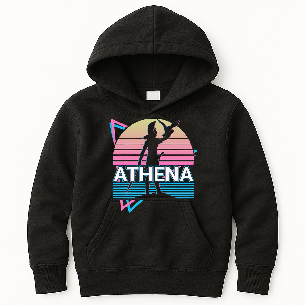 Athena Greek Goddess Of Wisdom And War Kids Hoodie