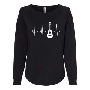 Acoustic Guitar Heartbeat Shirts Guitar Musician Womens California Wash Sweatshirt