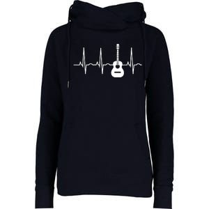 Acoustic Guitar Heartbeat Shirts Guitar Musician Womens Funnel Neck Pullover Hood