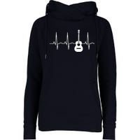 Acoustic Guitar Heartbeat Shirts Guitar Musician Womens Funnel Neck Pullover Hood