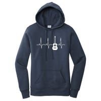 Acoustic Guitar Heartbeat Shirts Guitar Musician Women's Pullover Hoodie