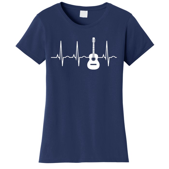 Acoustic Guitar Heartbeat Shirts Guitar Musician Women's T-Shirt