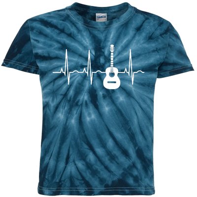 Acoustic Guitar Heartbeat Shirts Guitar Musician Kids Tie-Dye T-Shirt