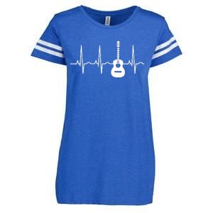 Acoustic Guitar Heartbeat Shirts Guitar Musician Enza Ladies Jersey Football T-Shirt