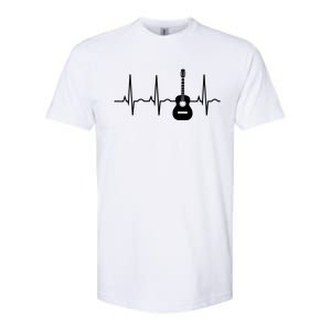 Acoustic Guitar Heartbeat Shirts Guitar Musician Softstyle CVC T-Shirt