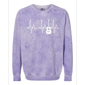 Acoustic Guitar Heartbeat Shirts Guitar Musician Colorblast Crewneck Sweatshirt