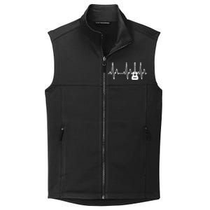 Acoustic Guitar Heartbeat Shirts Guitar Musician Collective Smooth Fleece Vest