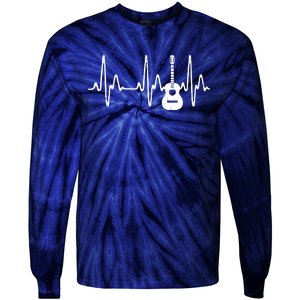 Acoustic Guitar Heartbeat Shirts Guitar Musician Tie-Dye Long Sleeve Shirt