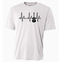 Acoustic Guitar Heartbeat Shirts Guitar Musician Cooling Performance Crew T-Shirt