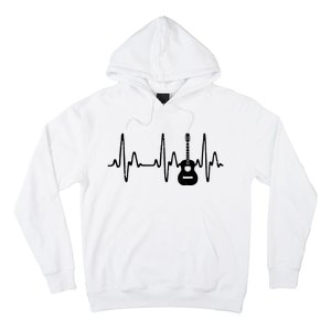 Acoustic Guitar Heartbeat Shirts Guitar Musician Hoodie