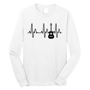 Acoustic Guitar Heartbeat Shirts Guitar Musician Long Sleeve Shirt