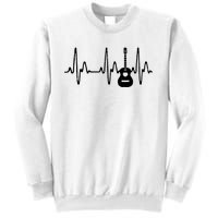 Acoustic Guitar Heartbeat Shirts Guitar Musician Sweatshirt