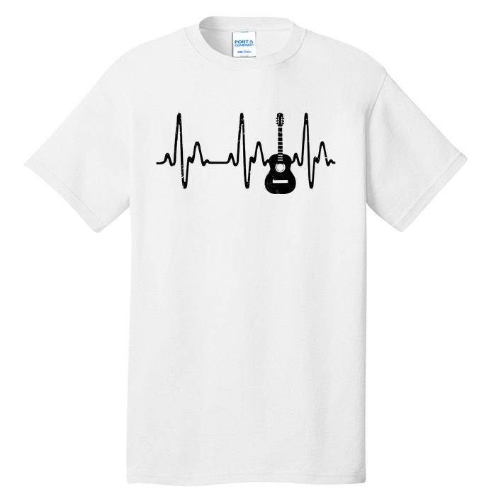 Acoustic Guitar Heartbeat Shirts Guitar Musician Tall T-Shirt