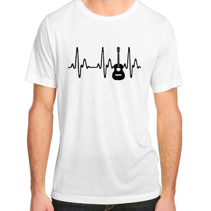 Acoustic Guitar Heartbeat Shirts Guitar Musician Adult ChromaSoft Performance T-Shirt