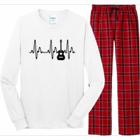 Acoustic Guitar Heartbeat Shirts Guitar Musician Long Sleeve Pajama Set