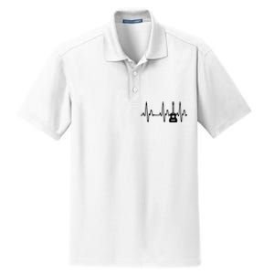 Acoustic Guitar Heartbeat Shirts Guitar Musician Dry Zone Grid Polo