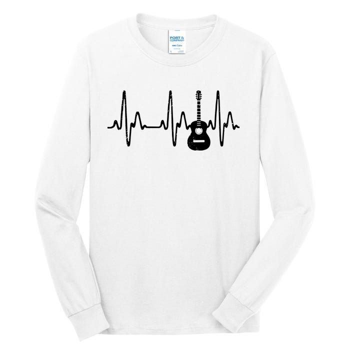 Acoustic Guitar Heartbeat Shirts Guitar Musician Tall Long Sleeve T-Shirt