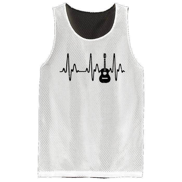 Acoustic Guitar Heartbeat Shirts Guitar Musician Mesh Reversible Basketball Jersey Tank