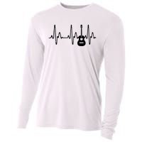 Acoustic Guitar Heartbeat Shirts Guitar Musician Cooling Performance Long Sleeve Crew