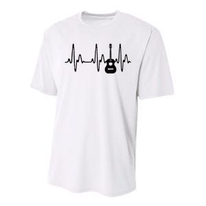 Acoustic Guitar Heartbeat Shirts Guitar Musician Performance Sprint T-Shirt