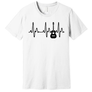 Acoustic Guitar Heartbeat Shirts Guitar Musician Premium T-Shirt