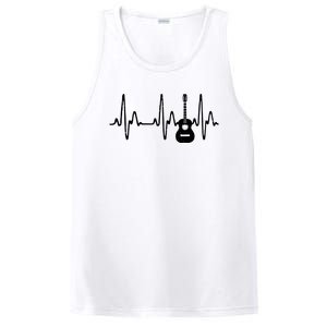 Acoustic Guitar Heartbeat Shirts Guitar Musician PosiCharge Competitor Tank