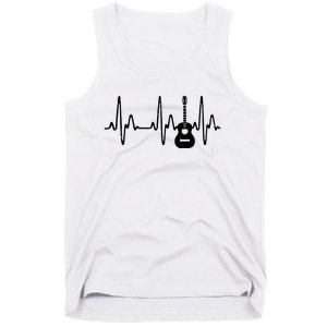 Acoustic Guitar Heartbeat Shirts Guitar Musician Tank Top