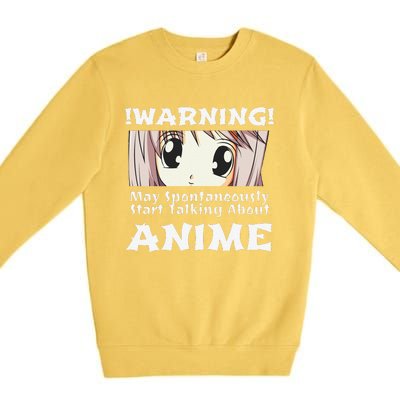 Anime Girl Hoodie Funny May Spontaneously Talk About Anime Premium Crewneck Sweatshirt