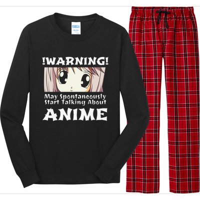 Anime Girl Hoodie Funny May Spontaneously Talk About Anime Long Sleeve Pajama Set