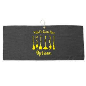 A Gotta Have Options Funny Brooms Witch Gift Large Microfiber Waffle Golf Towel